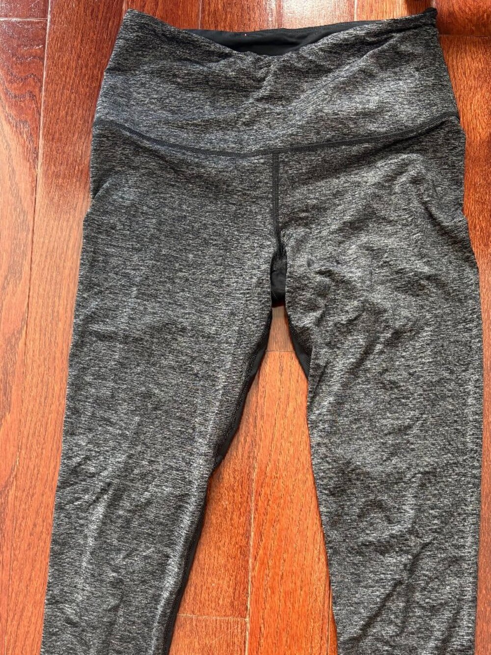 VINTAGE VSX SPORT Black & Silver Colorblock Leggings | Size M